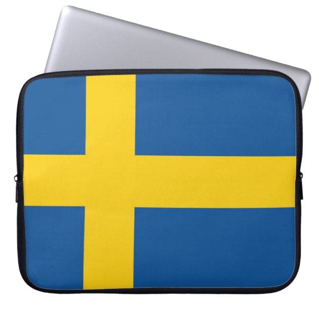 Flagge Schwedens Laptopschutzhülle (Vorderseite)