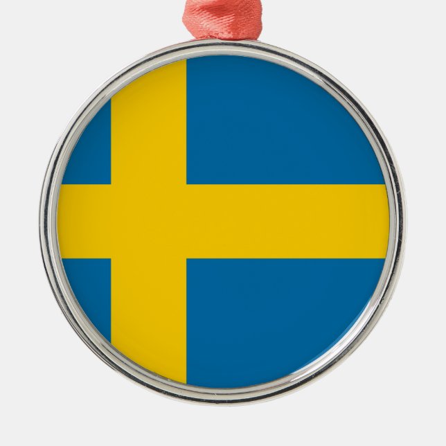 Flagge Schwedens Ornament Aus Metall (Vorne)