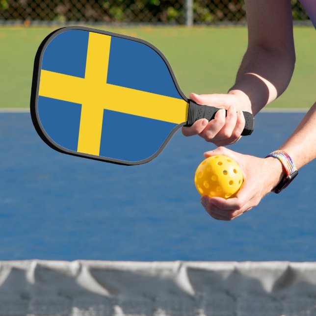 Flagge Schwedens Pickleball Schläger (InSitu)