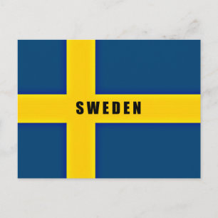 Flagge Schwedens Postkarte