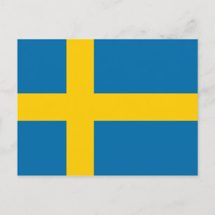Flagge Schwedens Postkarte