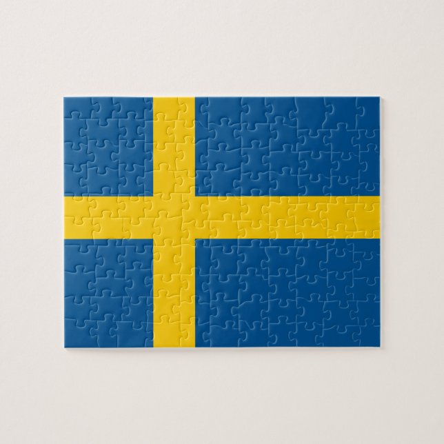 Flagge Schwedens Puzzle (Horizontal)