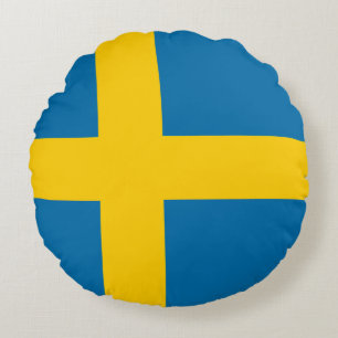 Flagge Schwedens Rundes Kissen