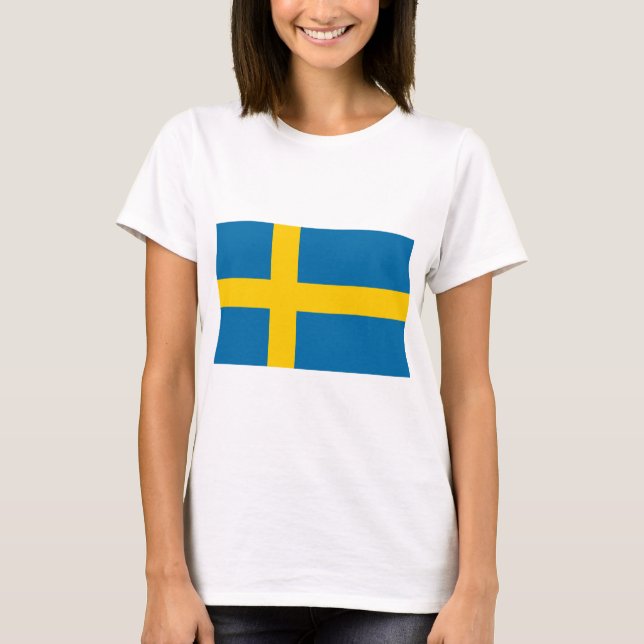 Flagge Schwedens T-Shirt (Vorderseite)