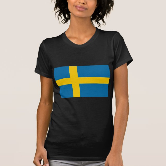Flagge Schwedens T-Shirt (Vorderseite)