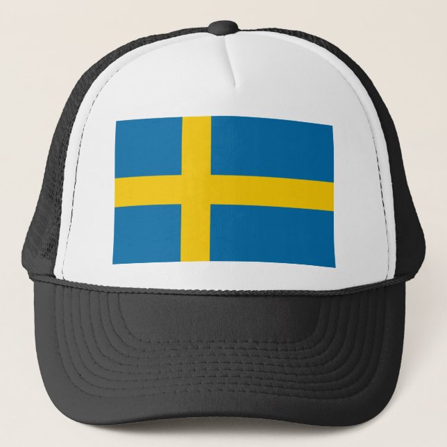 Flagge Schwedens Truckerkappe (Vorderseite)