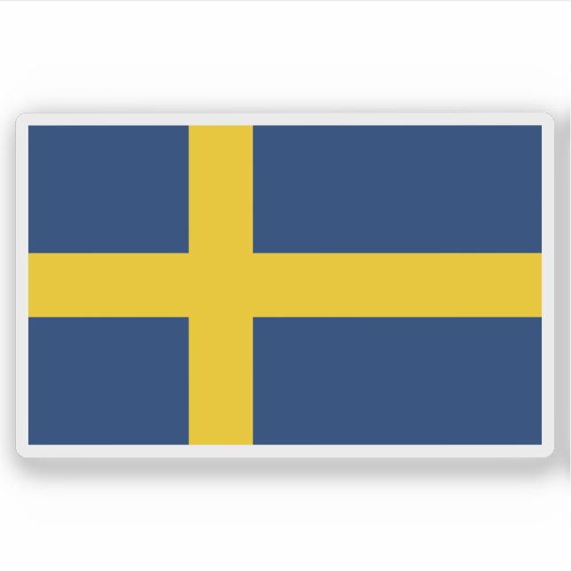 Flagge Schwedens (vor 1906) Aufkleber (Vorderseite)