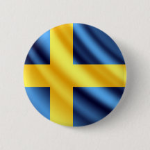 Flagge Schwedens wellenartig bewegender pinback