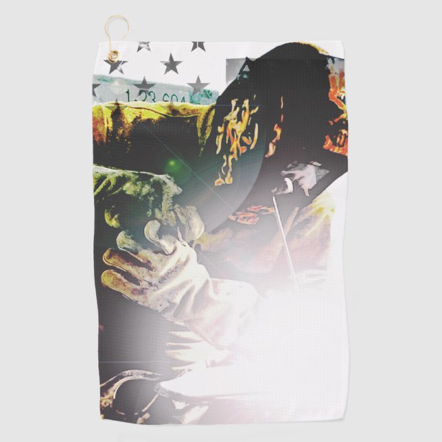 Flagge-Schweißer Golfhandtuch (Vorderseite)