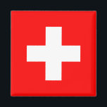 Flagge Schweiz (Schweiz) Magnet<br><div class="desc">Anpassbare World Flag Produkte - Bitte fühlen Sie sich frei,  Ihren eigenen Text hinzuzufügen.</div>