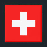 Flagge Schweiz (Schweiz) Magnet<br><div class="desc">Anpassbare World Flag Produkte - Bitte fühlen Sie sich frei, Ihren eigenen Text hinzuzufügen.</div>
