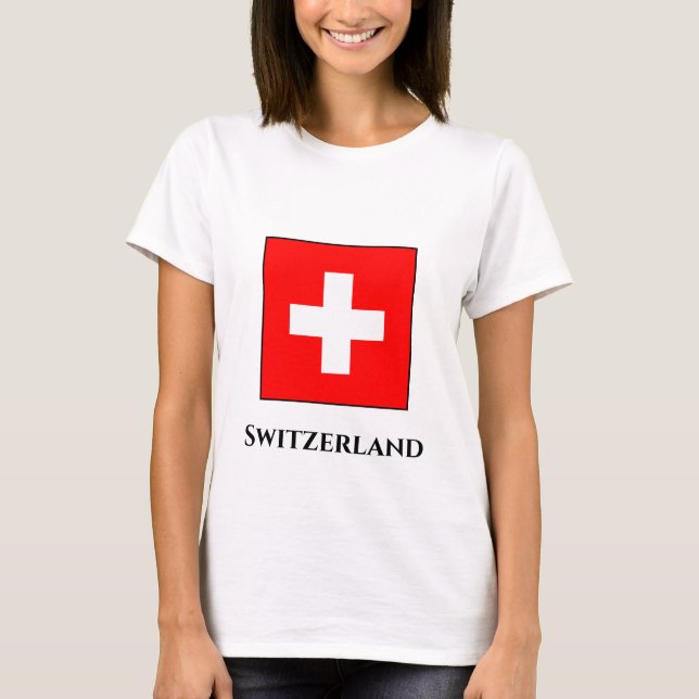 Flagge Schweiz (Schweiz) T-Shirt (Vorderseite)