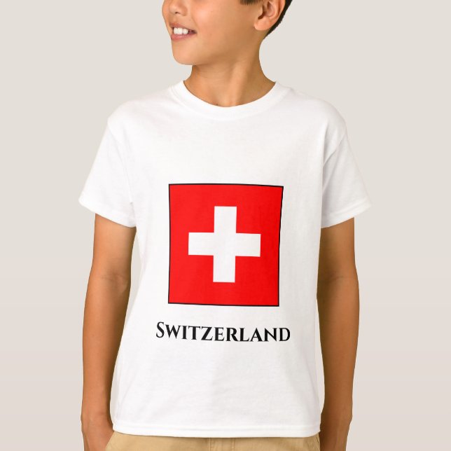 Flagge Schweiz (Schweiz) T-Shirt (Vorderseite)