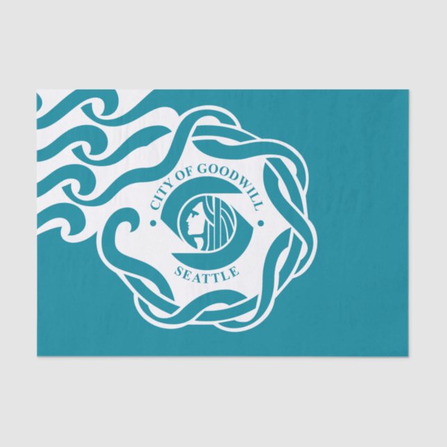 Flagge Seattle (Washington) Seidenpapier (Vorderseite)