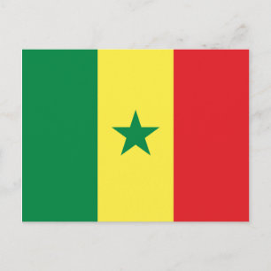 Flagge Senegals Postkarte
