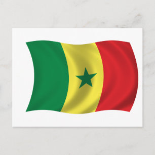 Flagge Senegals Postkarte