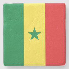 Flagge Senegals Steinuntersetzer