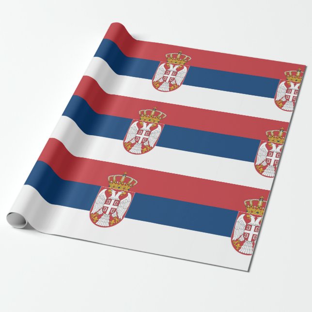 Flagge Serbien Geschenkpapier (Ungerollt)