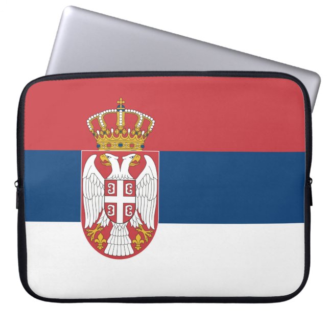Flagge Serbien Laptopschutzhülle (Vorderseite)