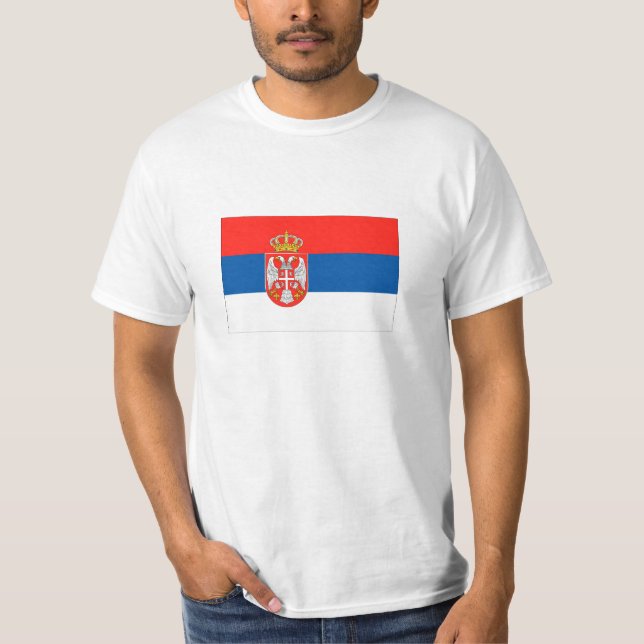 Flagge Serbien T-Shirt (Vorderseite)