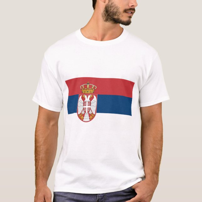 Flagge Serbien T-Shirt (Vorderseite)