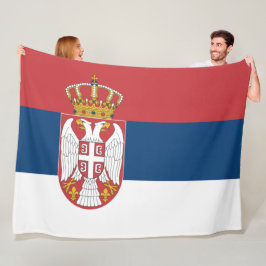 Flagge Serbiens Fleecedecke