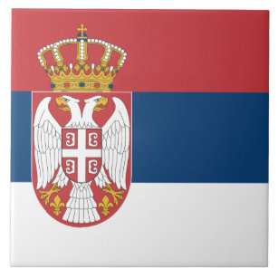 Flagge Serbiens Fliese