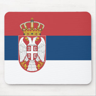 Flagge Serbiens Mousepad