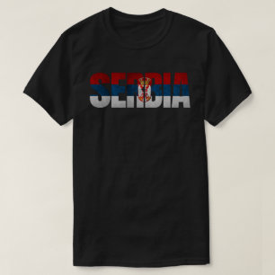 Flagge Serbiens T-Shirt