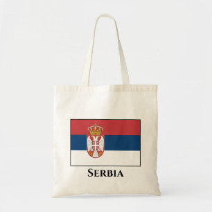 Flagge Serbiens Tragetasche