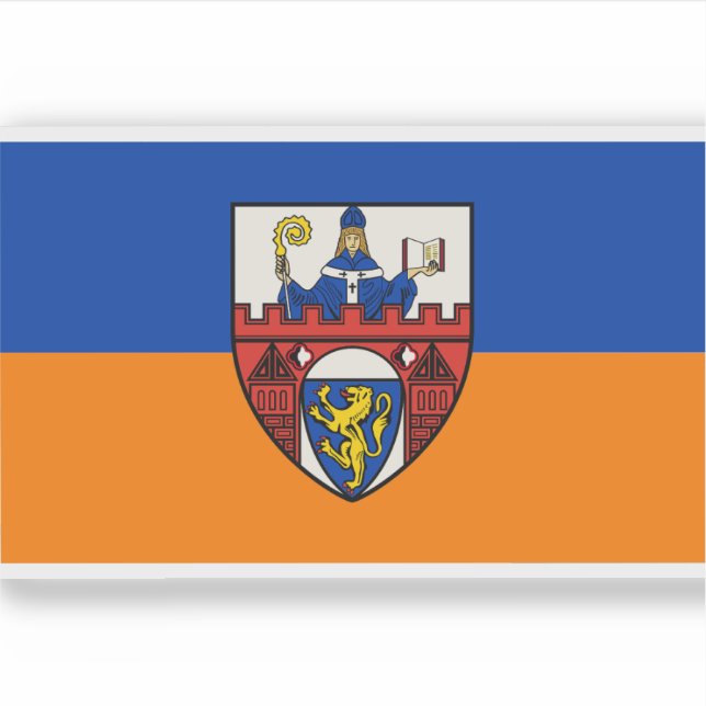Flagge Siegens, Deutschland Aufkleber (Vorderseite)