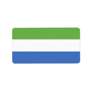 Flagge Sierra Leones Adressaufkleber