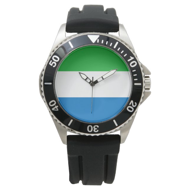 Flagge Sierra Leones Armbanduhr (Vorderseite)