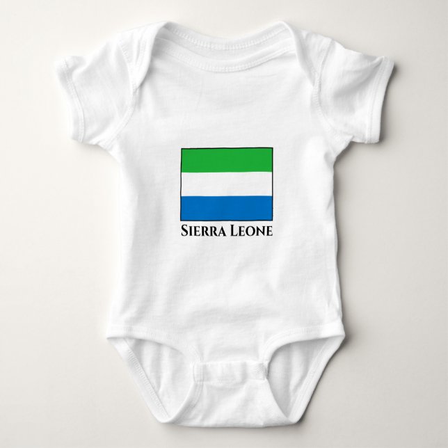 Flagge Sierra Leones Baby Strampler (Vorderseite)