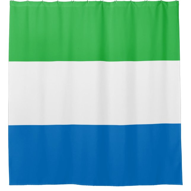 Flagge Sierra Leones Duschvorhang (Vorderseite)