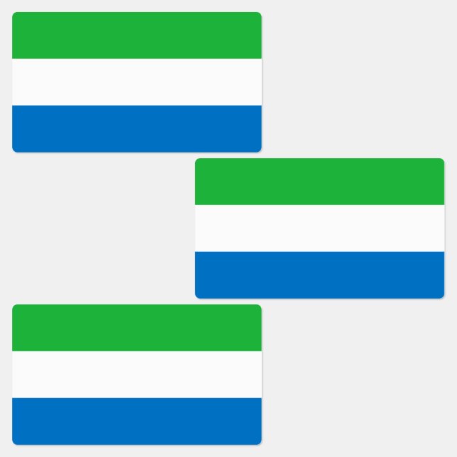Flagge Sierra Leones Etiketten (Gruppe)