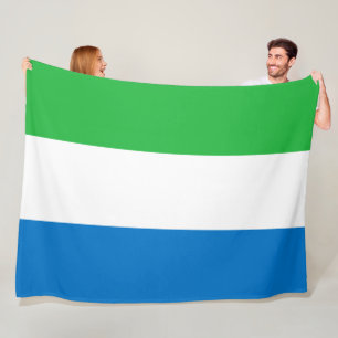 Flagge Sierra Leones Fleecedecke