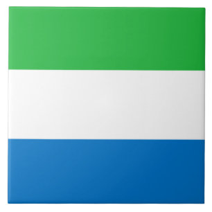 Flagge Sierra Leones Fliese