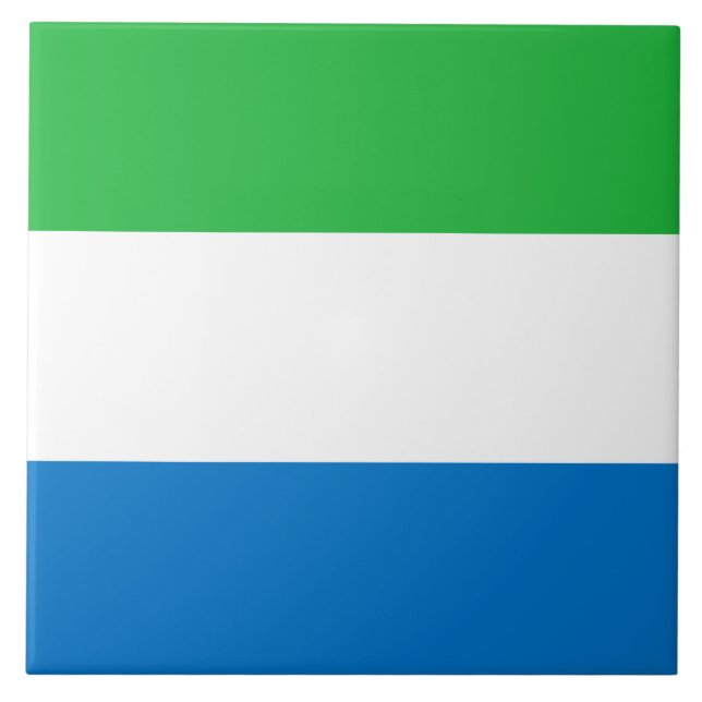 Flagge Sierra Leones Fliese (Vorderseite)