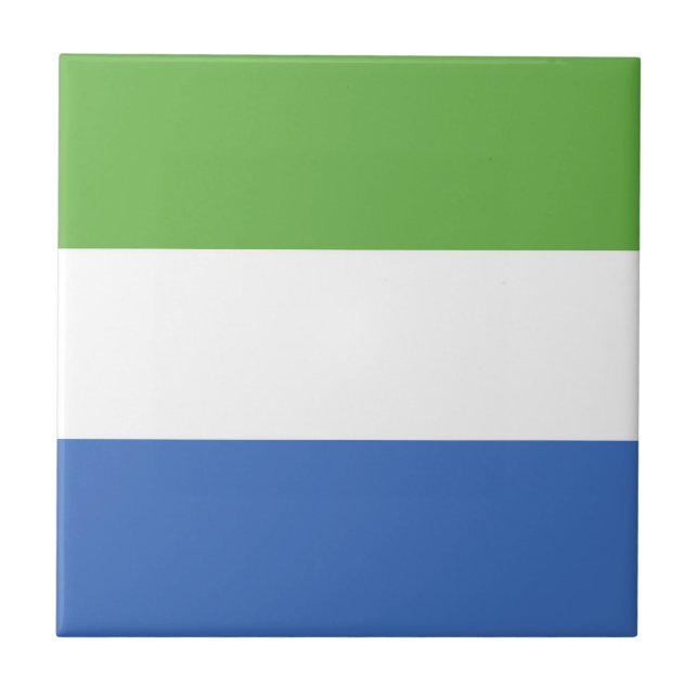 Flagge Sierra Leones Fliese (Vorderseite)