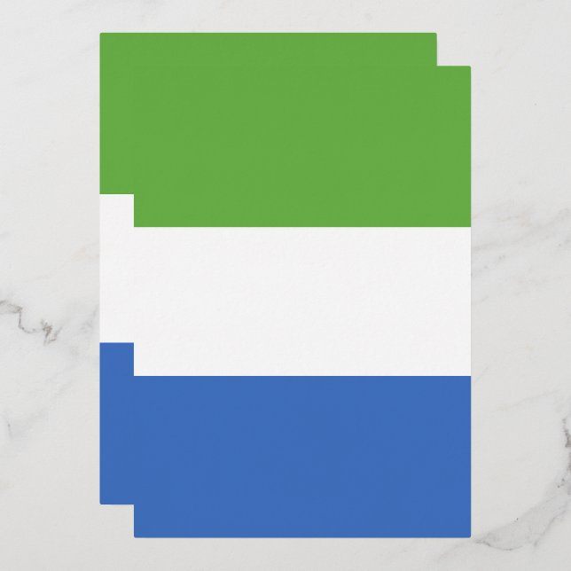Flagge Sierra Leones Folieneinladung (Vorderseite/Rückseite)