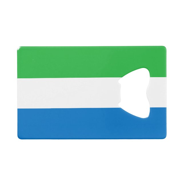 Flagge Sierra Leones Geldbeutel Flaschenöffner (Vorderseite (Horizontal))