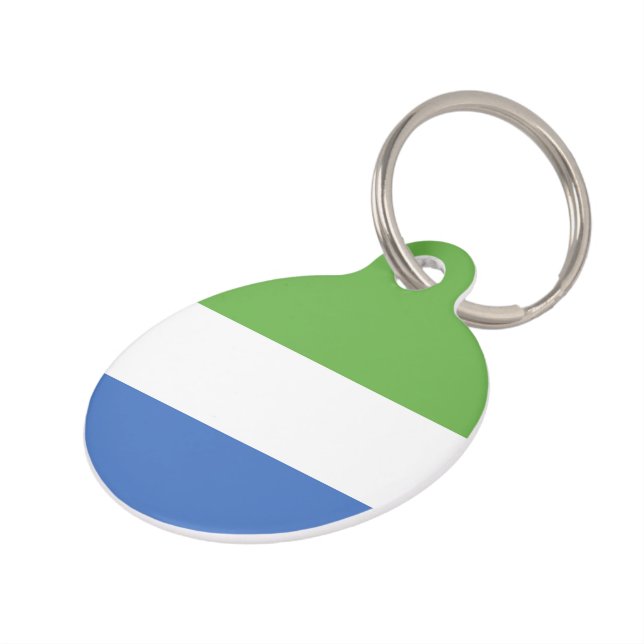 Flagge Sierra Leones Haustiermarke (Seite)