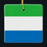 Flagge Sierra Leones Keramikornament<br><div class="desc">Anpassbare World Flag Produkte - Bitte fühlen Sie sich frei, Ihren eigenen Text hinzuzufügen.</div>