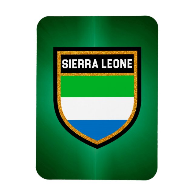 Flagge Sierra Leones Magnet (Vertikal)