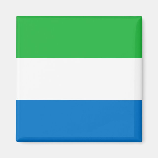Flagge Sierra Leones Magnet (Vorne)