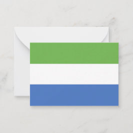 Flagge Sierra Leones Mitteilungskarte