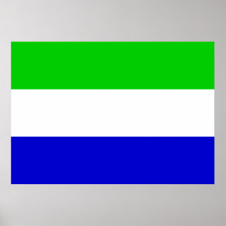 Flagge Sierra Leones Poster