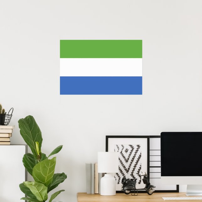 Flagge Sierra Leones Poster (Heimbüro)