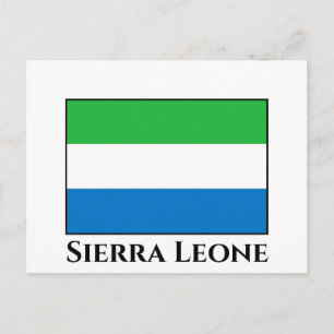 Flagge Sierra Leones Postkarte
